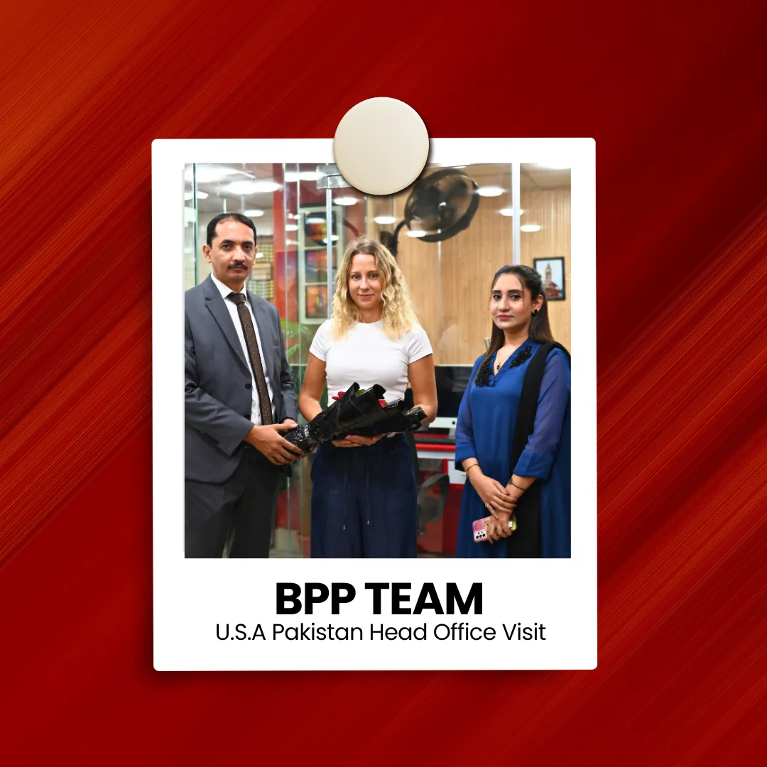 Official Visit by Miss Arina Matjuseva (Senior Agent Relationship Manager, BPP University) and Dr. Shahzad Anwar, CEO (SCORP) to U.S.A Faisalabad Head Office